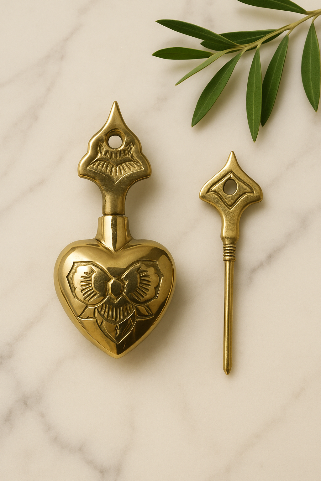 Arabic kohl eye liner stick brass bottle.